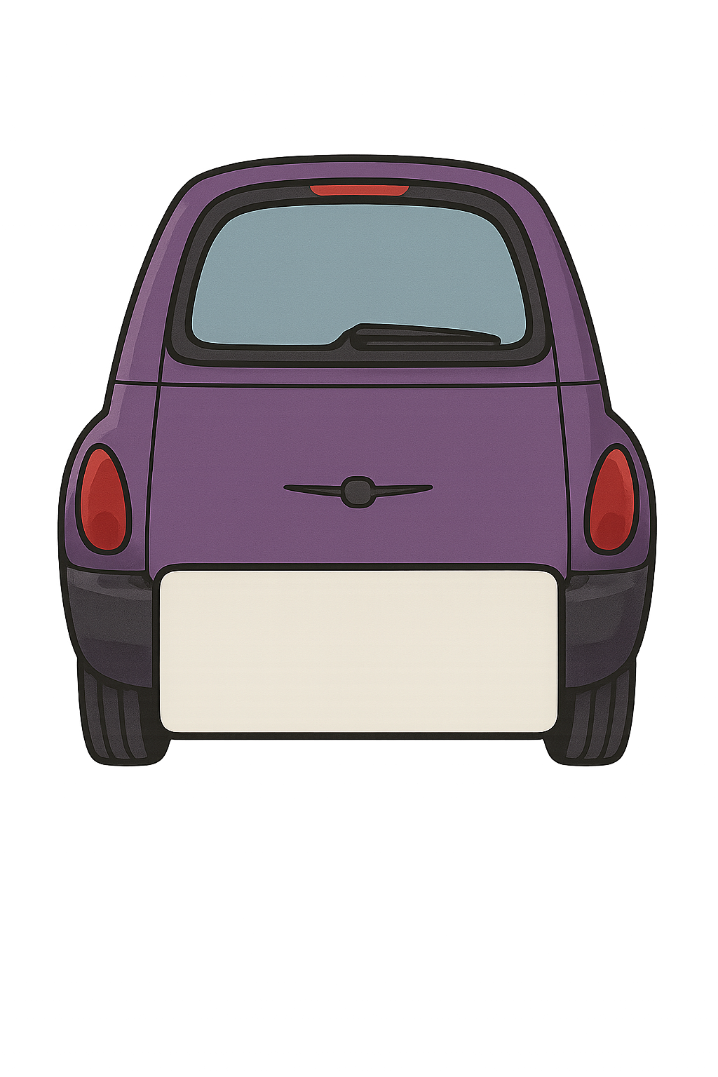 Car with license plate